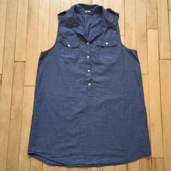 J. Crew Tops - J Crew Denim Colored Sleeveless Top